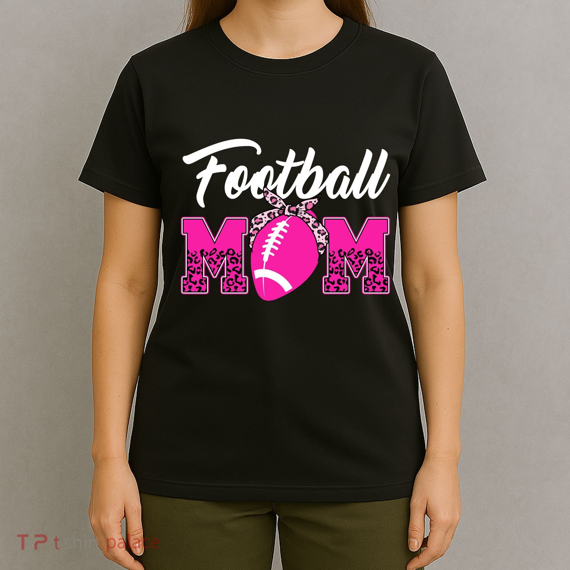 Football Mom Leopard Cute T-Shirt