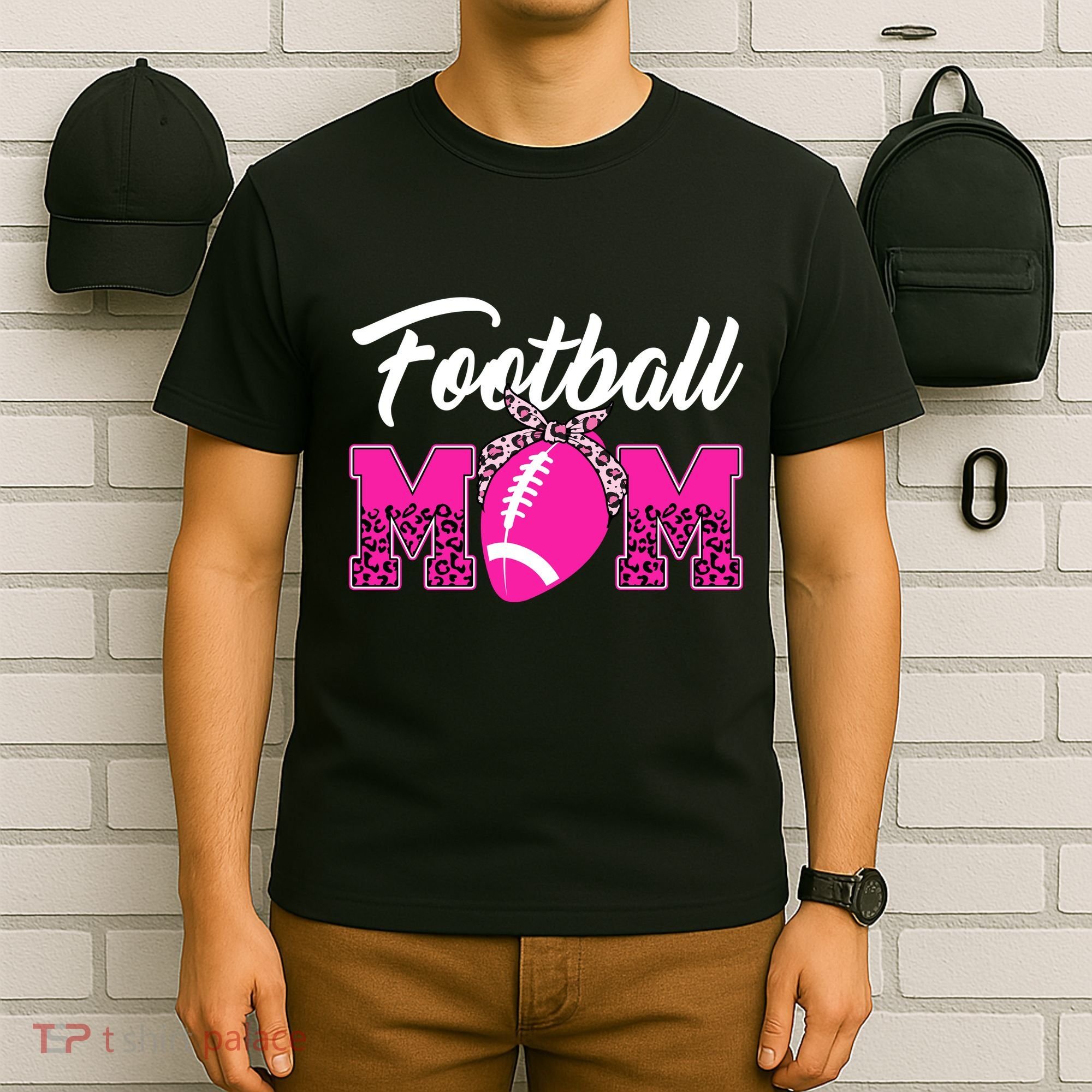 Football Mom Leopard Cute T-Shirt