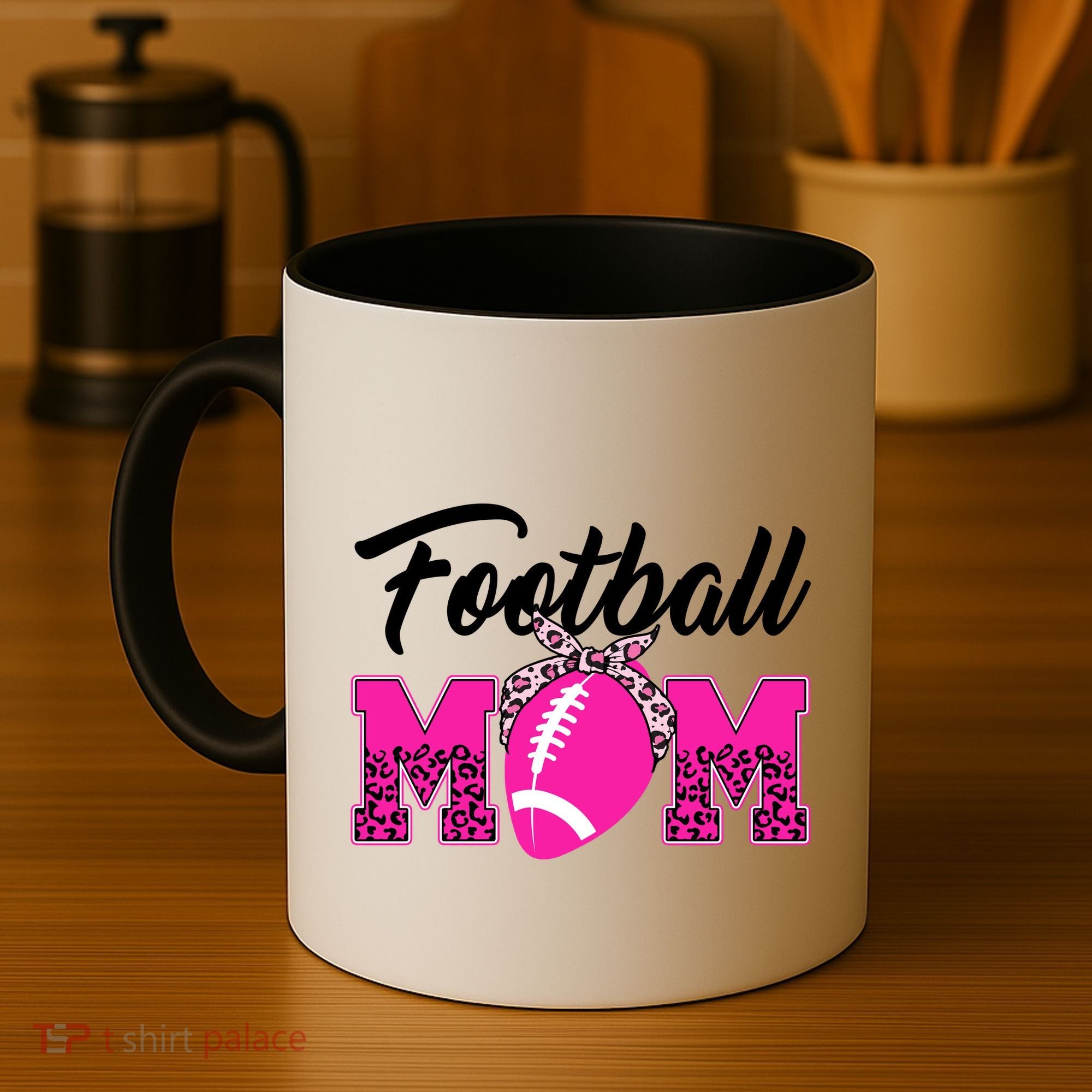 Football Mom Leopard Cute Coffee Mug