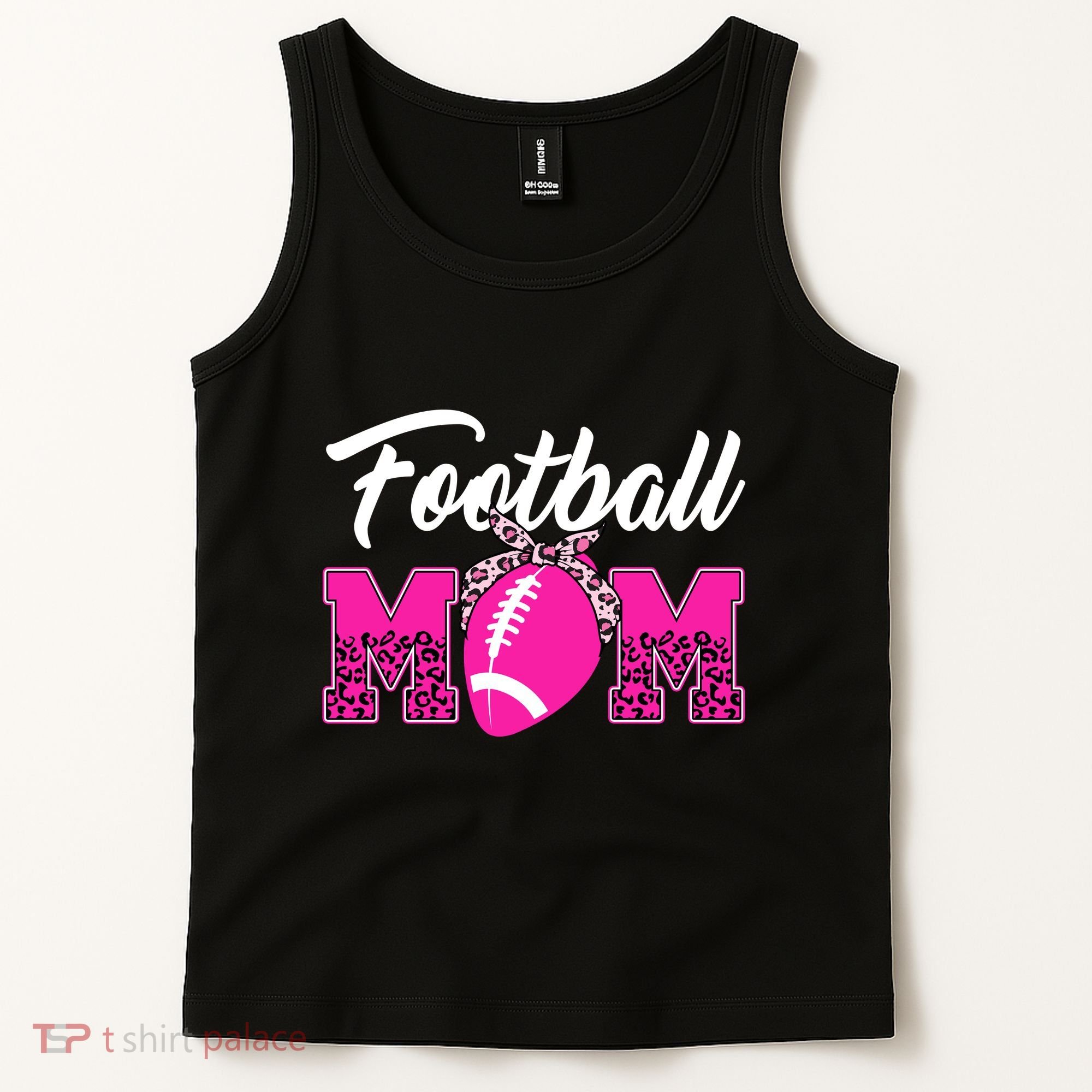 Football Mom Leopard Cute Tank Top