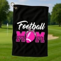 Football Mom Leopard Cute Golf Towel thumb 1