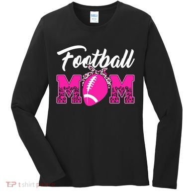 Football Mom Leopard Cute Women's Long Sleeve Shirt