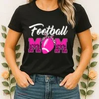 Football Mom Leopard Cute Women's T-Shirt thumb 2