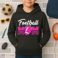 Football Mom Leopard Cute Kids Hoodie thumb 2