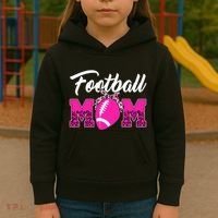 Football Mom Leopard Cute Kids Hoodie thumb 3
