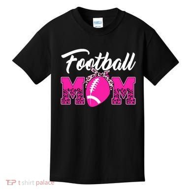 Football Mom Leopard Cute Kids T-Shirt