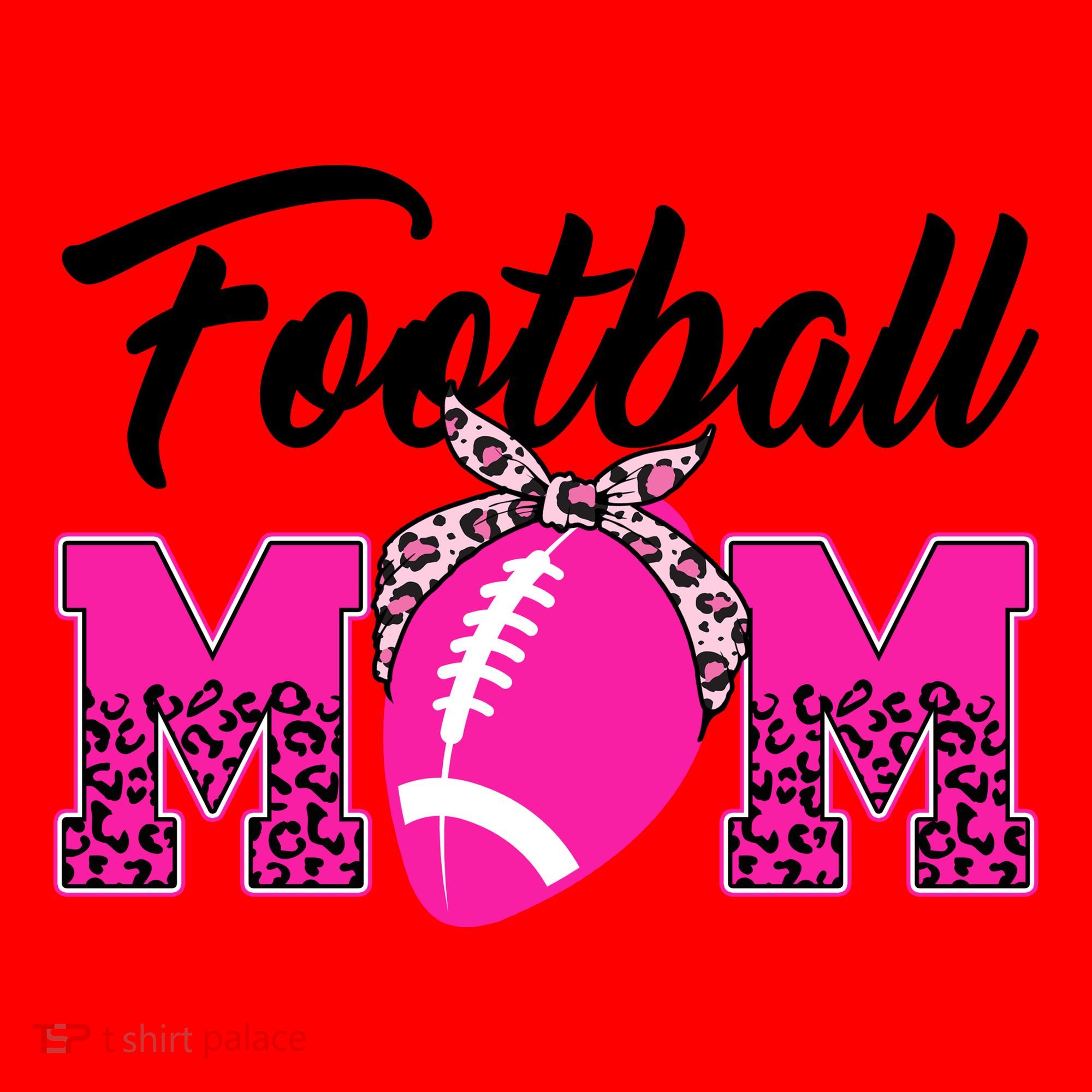 Football Mom Leopard Cute Santa Hat