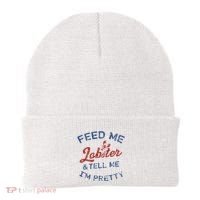 Feed Me Lobster And Tell Me Im Pretty Maine Vibes Beanie thumb 0