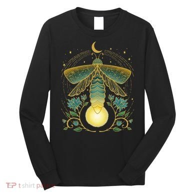 Firefly Magical Lunar Mystical Design For Nature Lovers Long Sleeve Shirt