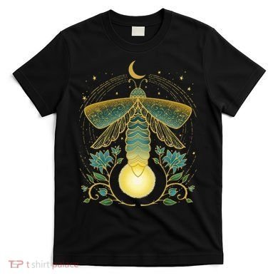 Firefly Magical Lunar Mystical Design For Nature Lovers T-Shirt