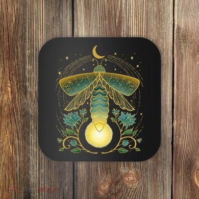 Firefly Magical Lunar Mystical Design For Nature Lovers Coaster