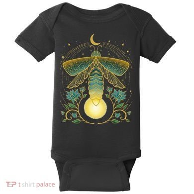 Firefly Magical Lunar Mystical Design For Nature Lovers Baby Bodysuit