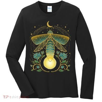 Firefly Magical Lunar Mystical Design For Nature Lovers Women's Long Sleeve Shirt