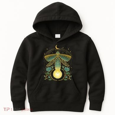 Firefly Magical Lunar Mystical Design For Nature Lovers Kids Hoodie