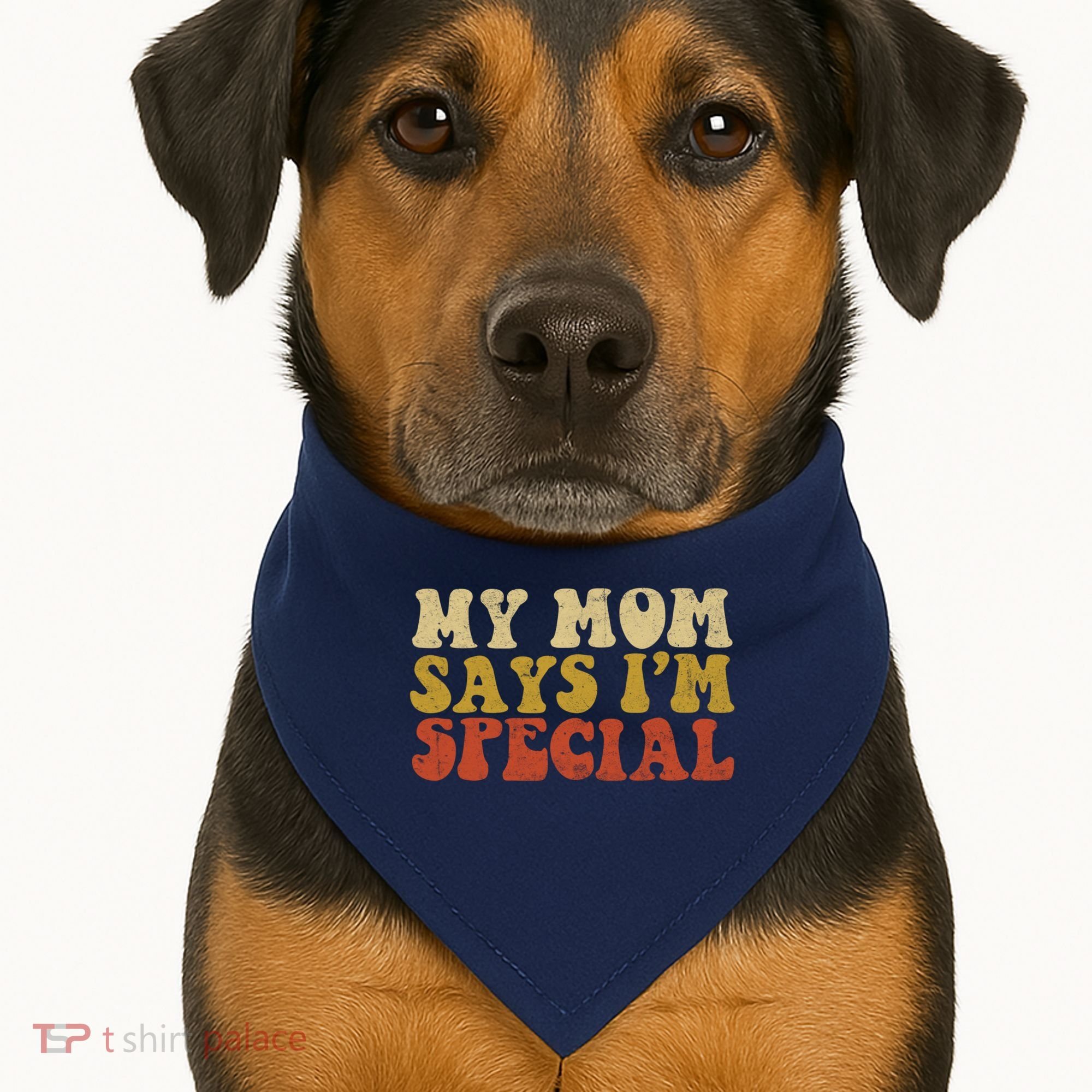 Funny My Mom Says Im Special For Sons And Daughters USA-Made Doggie Bandana