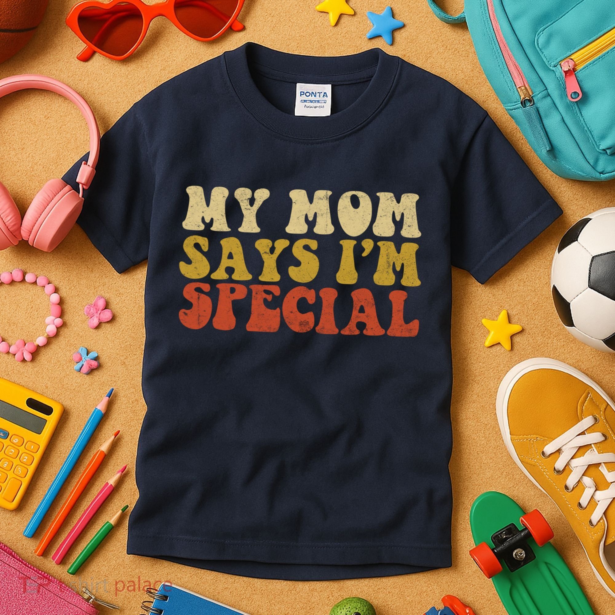 Funny My Mom Says Im Special For Sons And Daughters Kids T-Shirt