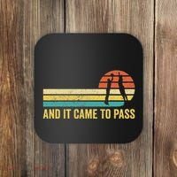 Funny Mormon Missionary Lds Basketball And It Came To Pass Coaster thumb 0