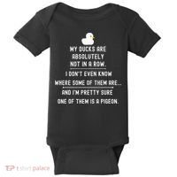 Funny Meme My Ducks Are Absolutely Not In A Row Pigeon Baby Bodysuit thumb 0