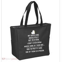 Funny Meme My Ducks Are Absolutely Not In A Row Pigeon Tote Bag thumb 2