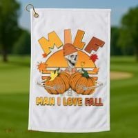Funny MILF Man I Love Fall Golf Towel thumb 1