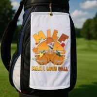 Funny MILF Man I Love Fall Golf Towel thumb 2