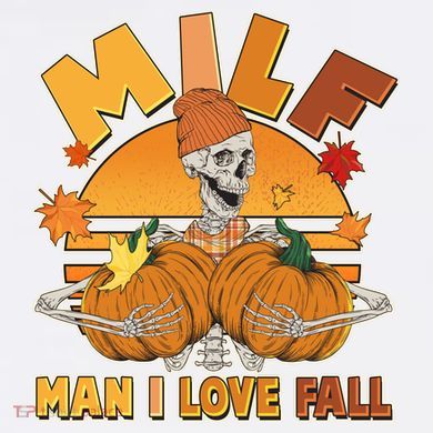 Funny MILF Man I Love Fall Women's Crop Top Tee