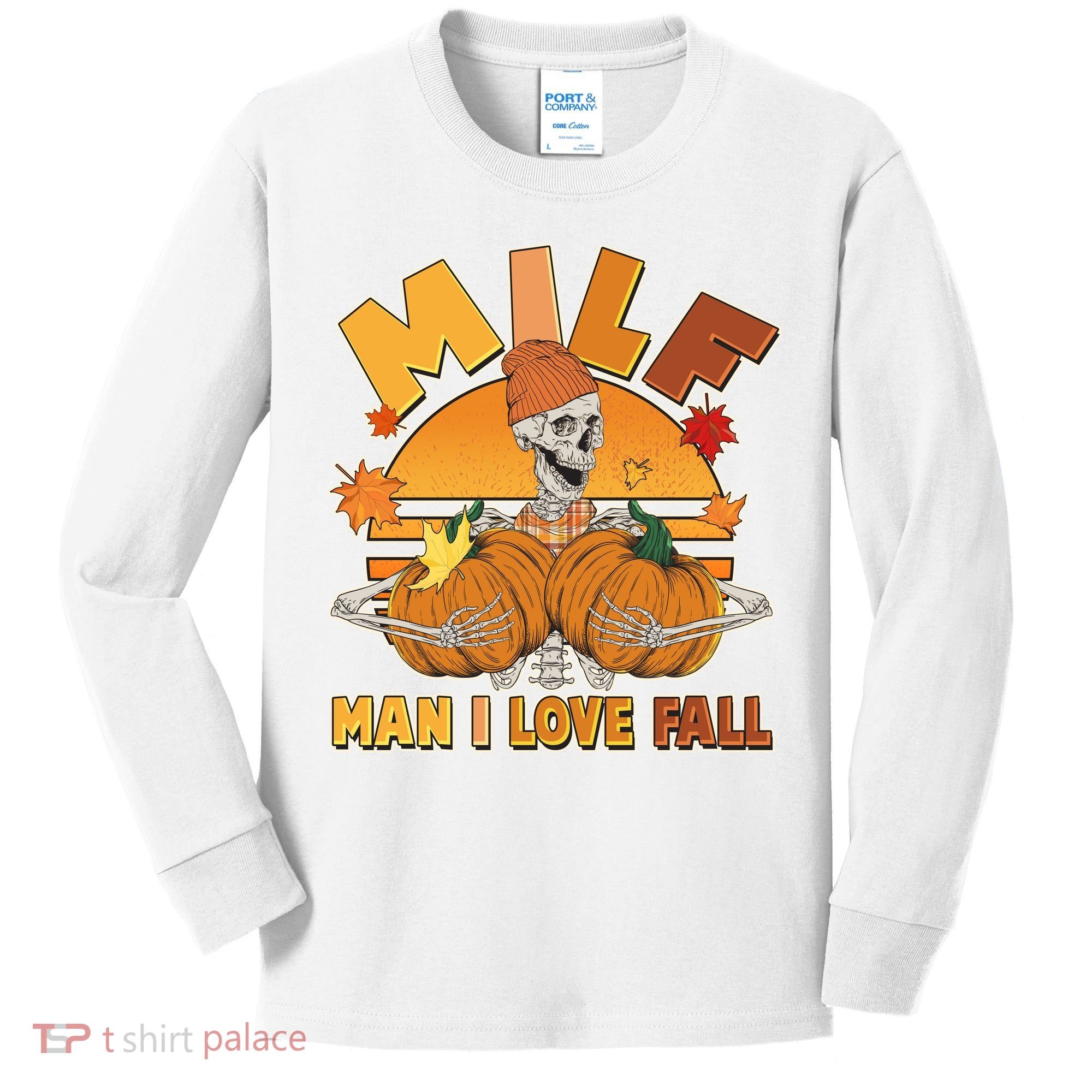 Funny MILF Man I Love Fall Kids Long Sleeve Shirt