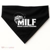 Funny MILF Man I Love Fishing USA-Made Doggie Bandana thumb 0