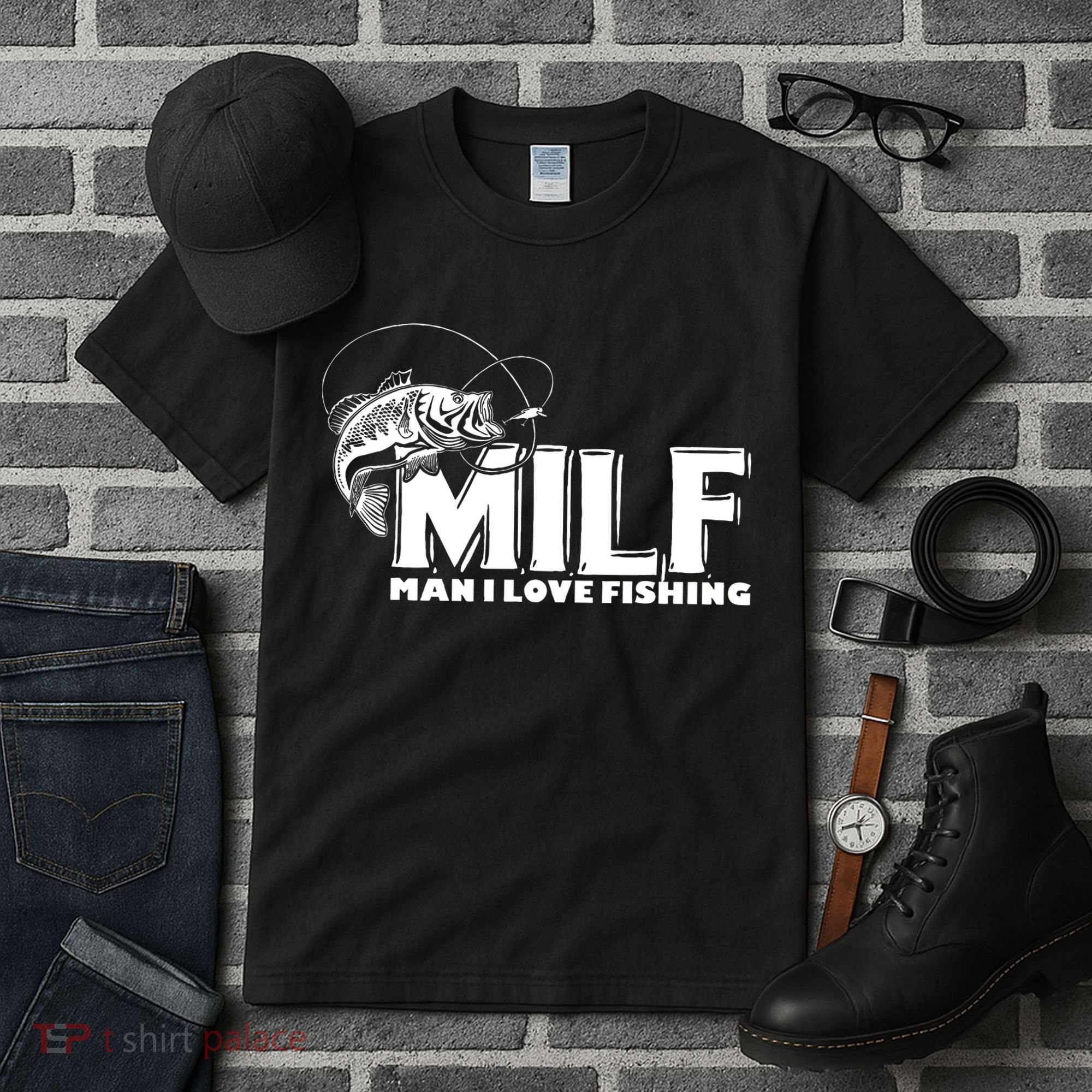 Funny MILF Man I Love Fishing Tall T-Shirt
