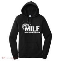 Funny MILF Man I Love Fishing Women's Hoodie thumb 0