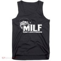Funny MILF Man I Love Fishing Tank Top thumb 0