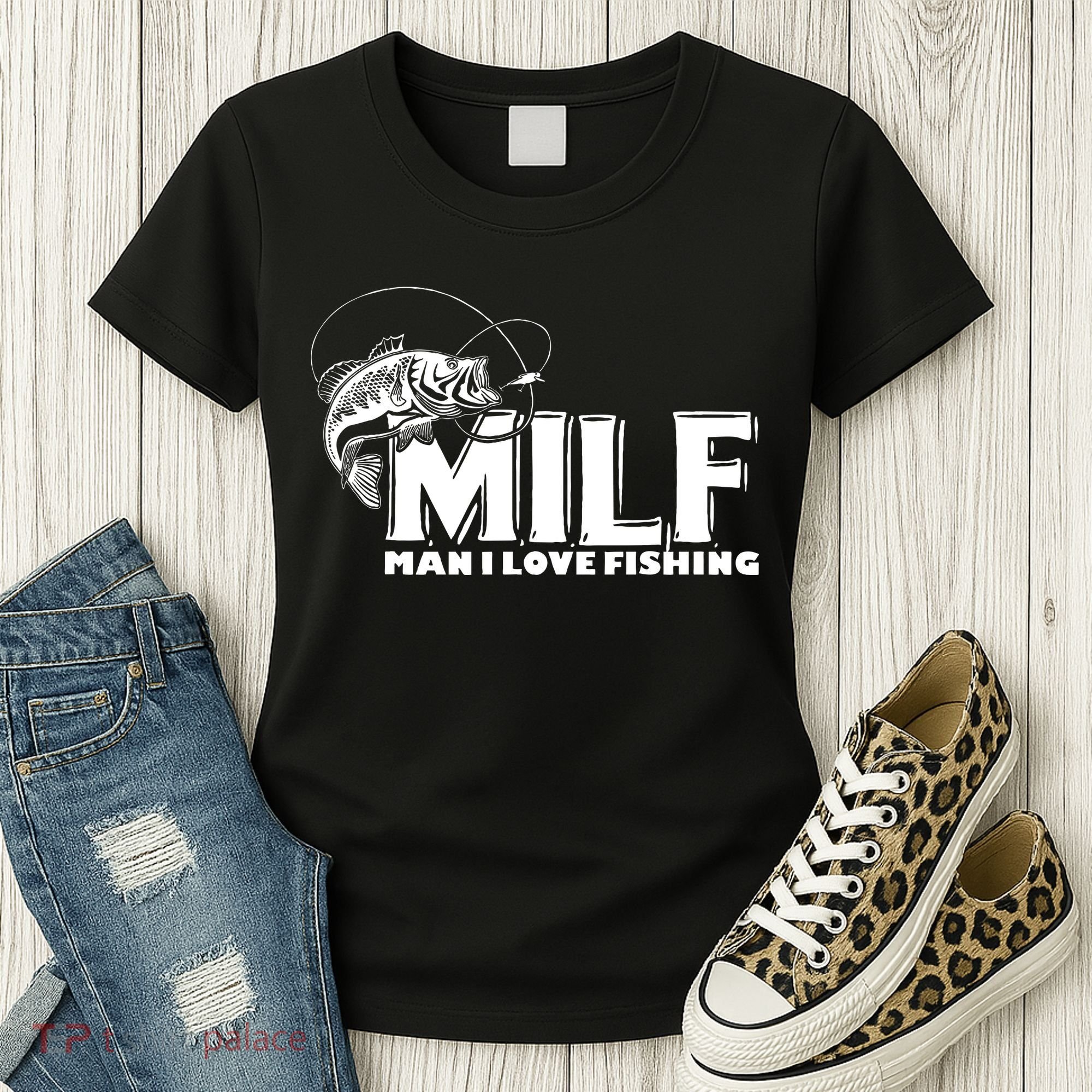 Funny MILF Man I Love Fishing Women's T-Shirt