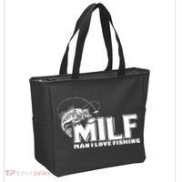 Funny MILF Man I Love Fishing Tote Bag thumb 2