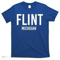 Flint Michigan Mi Usa Patriotic Vintage Sports Great Gift T-Shirt thumb 0