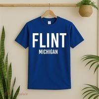 Flint Michigan Mi Usa Patriotic Vintage Sports Great Gift T-Shirt thumb 2