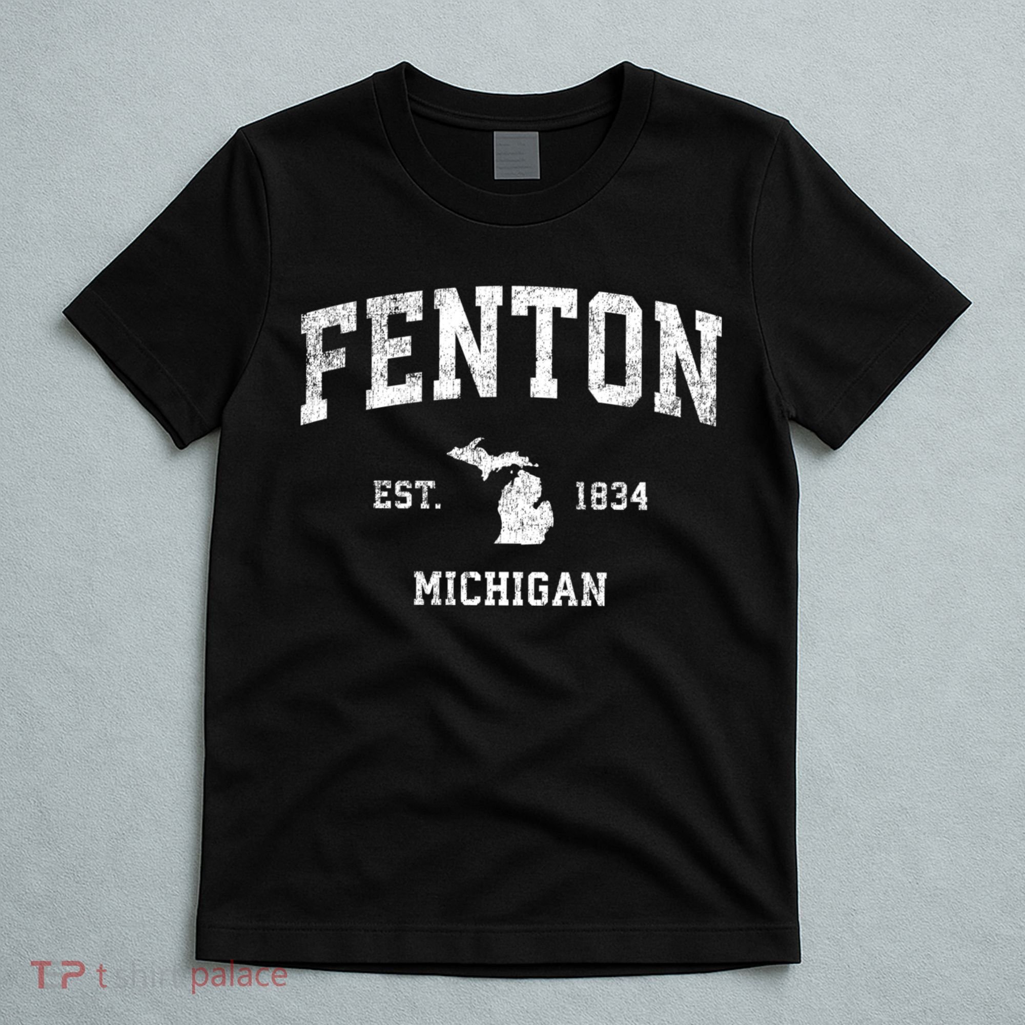 Fenton Michigan Mi Vintage Athletic Sports T-Shirt