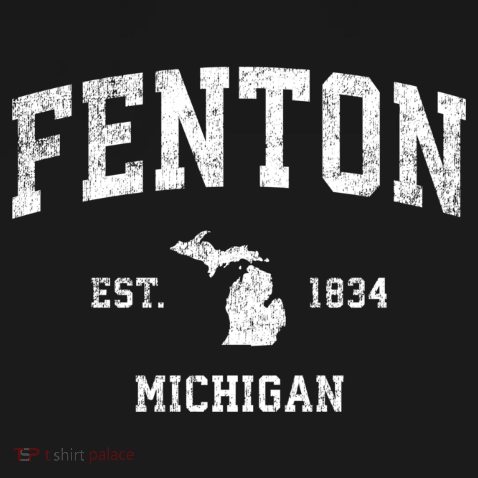 Fenton Michigan Mi Vintage Athletic Sports T-Shirt