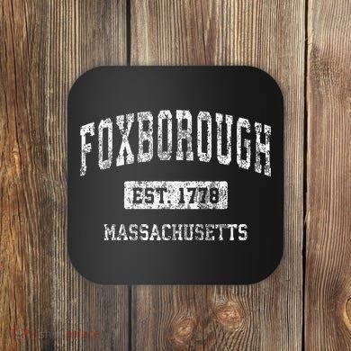 Foxborough Massachusetts Ma Vintage Established Coaster