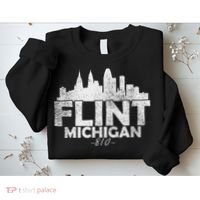 Flint Michigan Mi Skyline Sweatshirt thumb 2