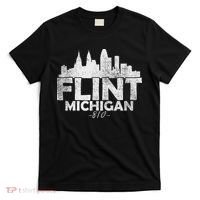 Flint Michigan Mi Skyline T-Shirt thumb 0