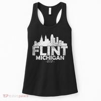 Flint Michigan Mi Skyline Women's Tank Top thumb 0