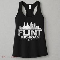 Flint Michigan Mi Skyline Women's Tank Top thumb 3