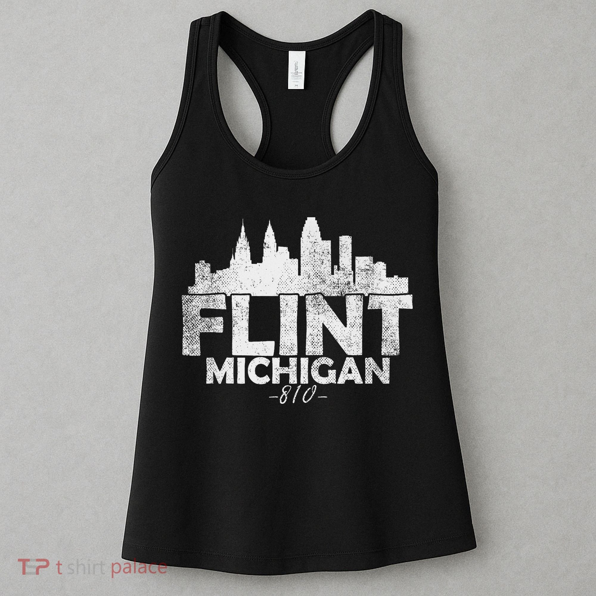 Flint Michigan Mi Skyline Women's Tank Top