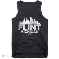 Flint Michigan Mi Skyline Tank Top thumb 0