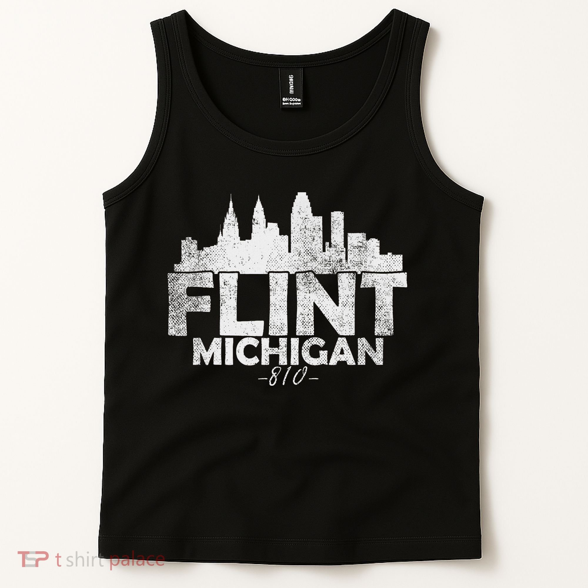 Flint Michigan Mi Skyline Tank Top