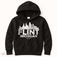 Flint Michigan Mi Skyline Kids Hoodie thumb 0