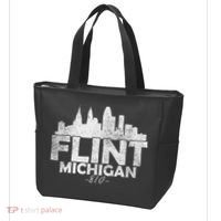 Flint Michigan Mi Skyline Tote Bag thumb 3