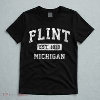 Flint Michigan Mi Vintage Established Sports T-Shirt thumb 5