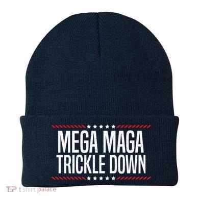 Funny MEGA MAGA Trickle Down Beanie
