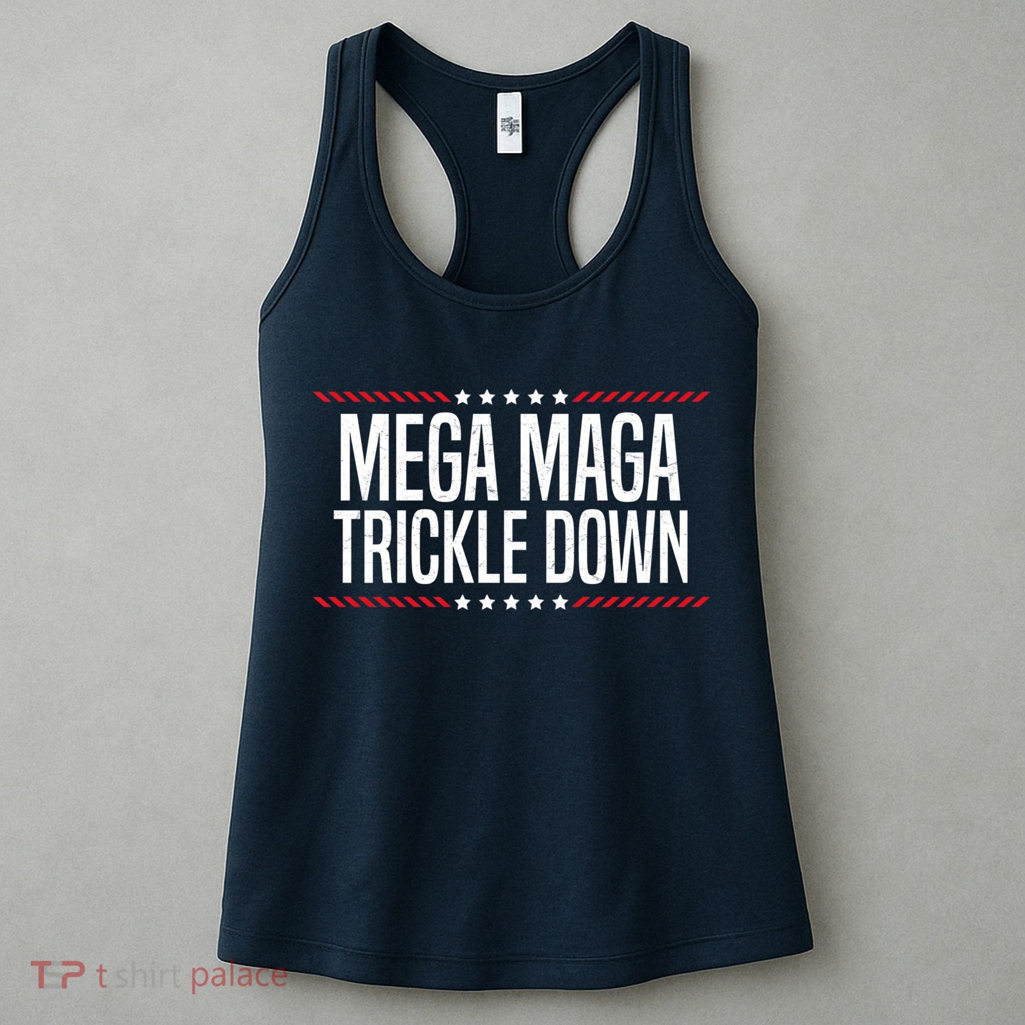 Funny MEGA MAGA Trickle Down Women's Tank Top